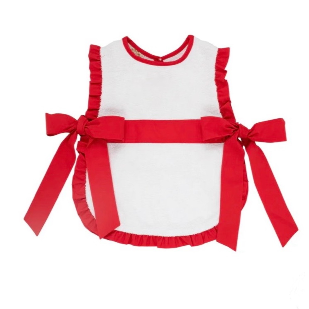 Beaufort Bonnet Company Red and White Carolina Cover Up - 3T